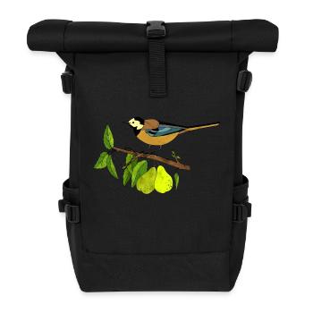 Bunter Vogel - Rolltop Rucksack - Schwarz - Vorne