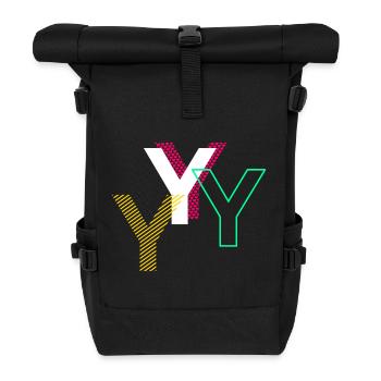 Y Letter - Roll Top Backpack - black - Front