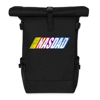 Funny Nasdad Racing car For Father's Day - Rolltop Rucksack - Schwarz - Vorne