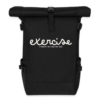 EXERCISE – I THOUGHT YOU SAID EXTRA FRIES - Rolltop Rucksack - Schwarz - Vorne