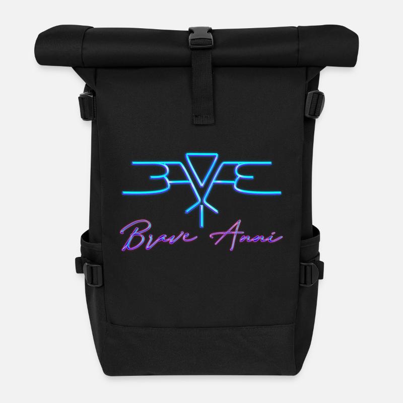 Brave Anni - Rolltop Rucksack - Schwarz