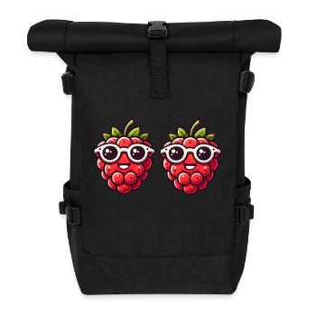 Raspberry Comic - Roll Top Backpack - black - Front