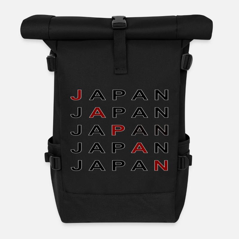 Japon2 - Sac à dos roll top - noir