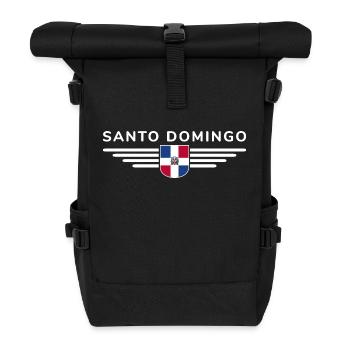 Conception de t-shirt Santo Domingo - Sac à dos roll top - noir - Devant