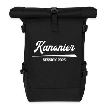 Karneval 2025 Kanonier Fasching Umzug Verein - Rolltop Rucksack - Schwarz - Vorne