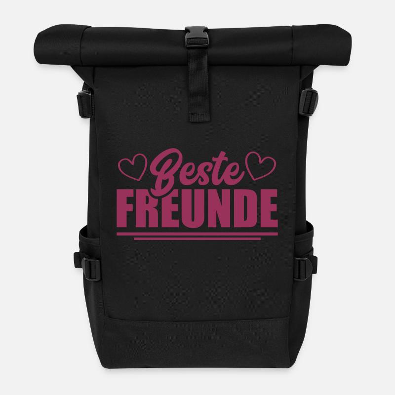 beste freunde - Rolltop Rucksack - Schwarz