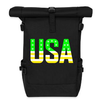 États-Unis vert jaune - Sac à dos roll top - noir - Devant