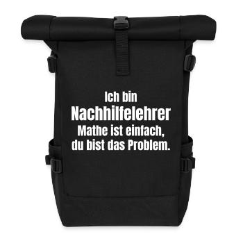 Tutor in Mathematics - Roll Top Backpack - black - Front