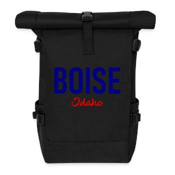 Boise Idaho USA United States of America - Amerika - Rolltop Rucksack - Schwarz - Vorne
