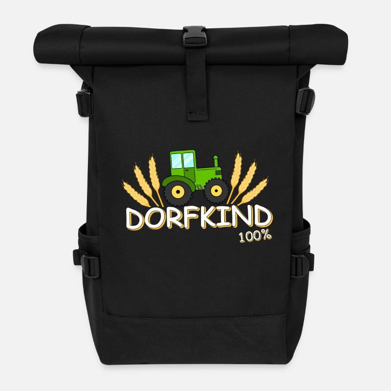Dorfkind 100% - Roll Top Backpack - black