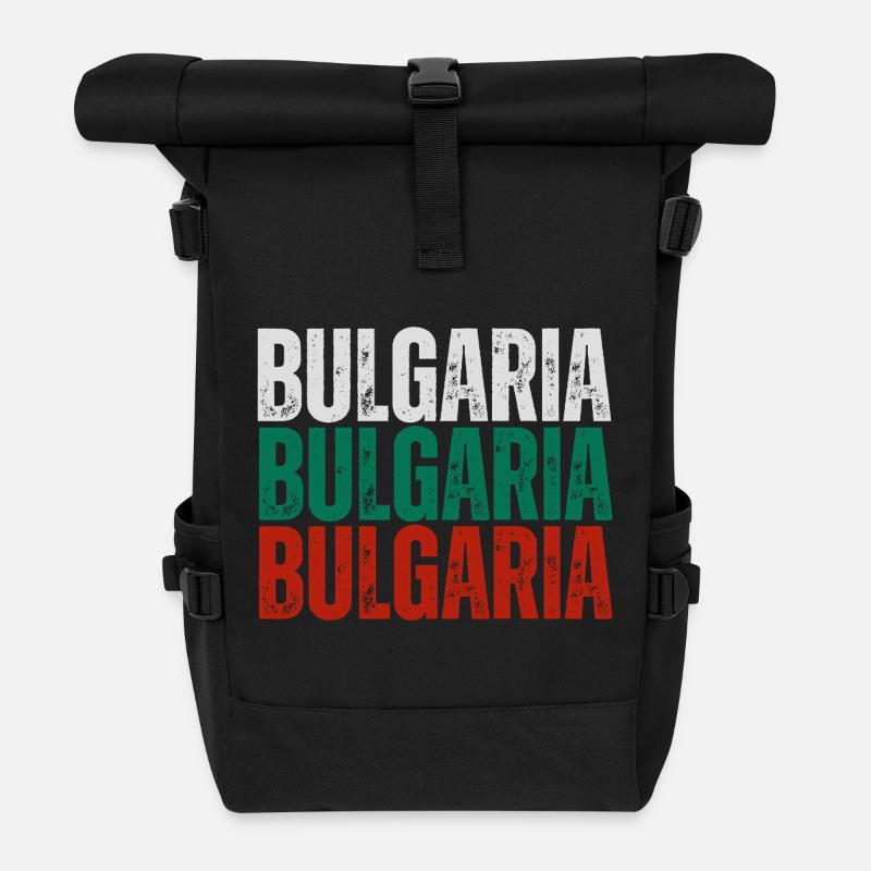 Bulgarische Flagge, Bulgarischer Stolz - Rolltop Rucksack - Schwarz