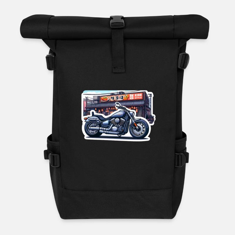 Kaido Chopper - Rolltop Rucksack - Schwarz