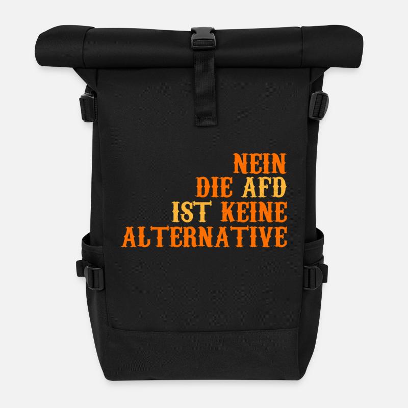 NEIN DIE AFD IST KEINE ALTERNATIVE - Rolltop Rucksack - Schwarz