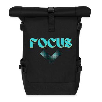 Fokus-Grafik - Rolltop Rucksack - Schwarz - Vorne