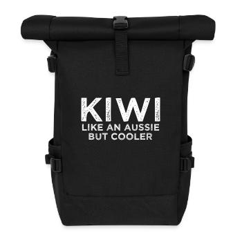 Kiwi Like an Aussie but Cooler - New Zealand - Roll Top Backpack - black - Front