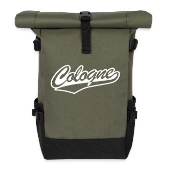 Cologne Classic Shirt, Cologne Retro Look, Cologne - Rolltop Rucksack - Olive/Schwarz - Vorne