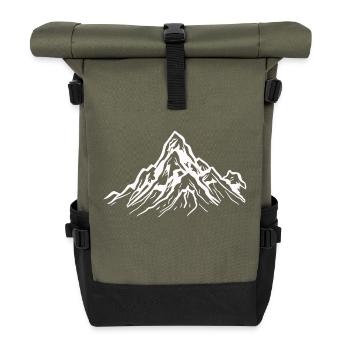 mountains - Roll Top Backpack - olive/black - Front
