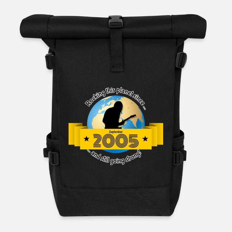 20. Geburtstag Rocking this planet since 09/2005 - Rolltop Rucksack - Schwarz