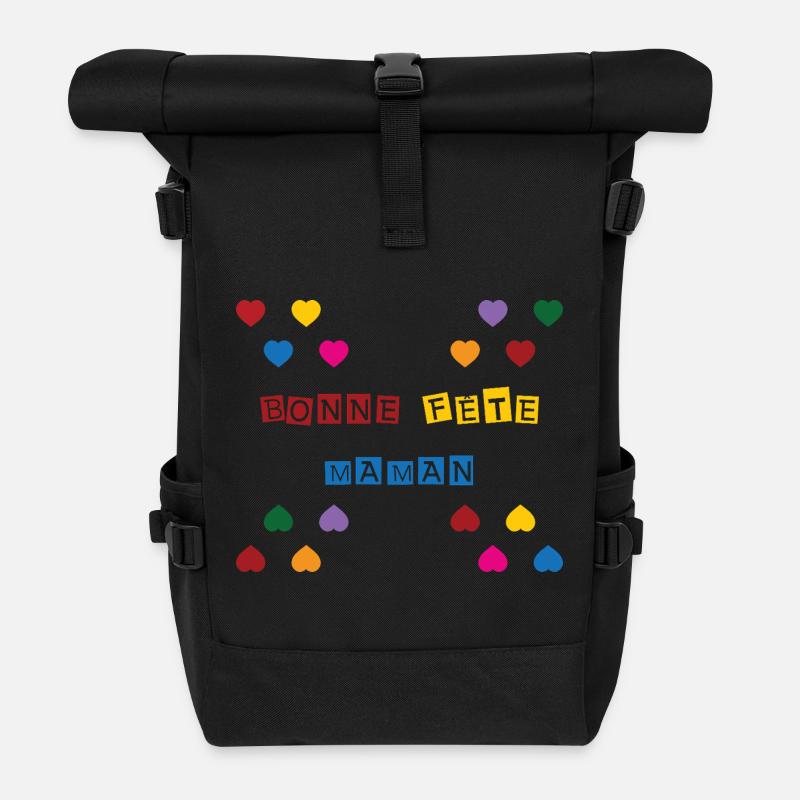 Happy Mother's Day - Mother's Day - Roll Top Backpack - black
