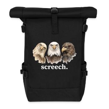 Adler kreischen Lustiges Kreischen für Adlerliebha - Rolltop Rucksack - Schwarz - Vorne