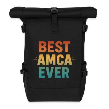 MEILLEUR AMCA JAMAIS VU - Slogan rétro turc vintage de l’oncle - Sac à dos roll top - noir - Devant