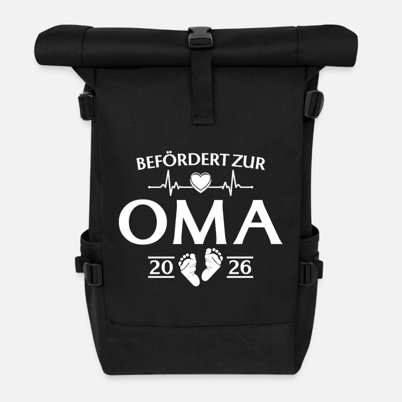 Großmutter 2026 - Befördert zur Oma - Rolltop Rucksack - Schwarz