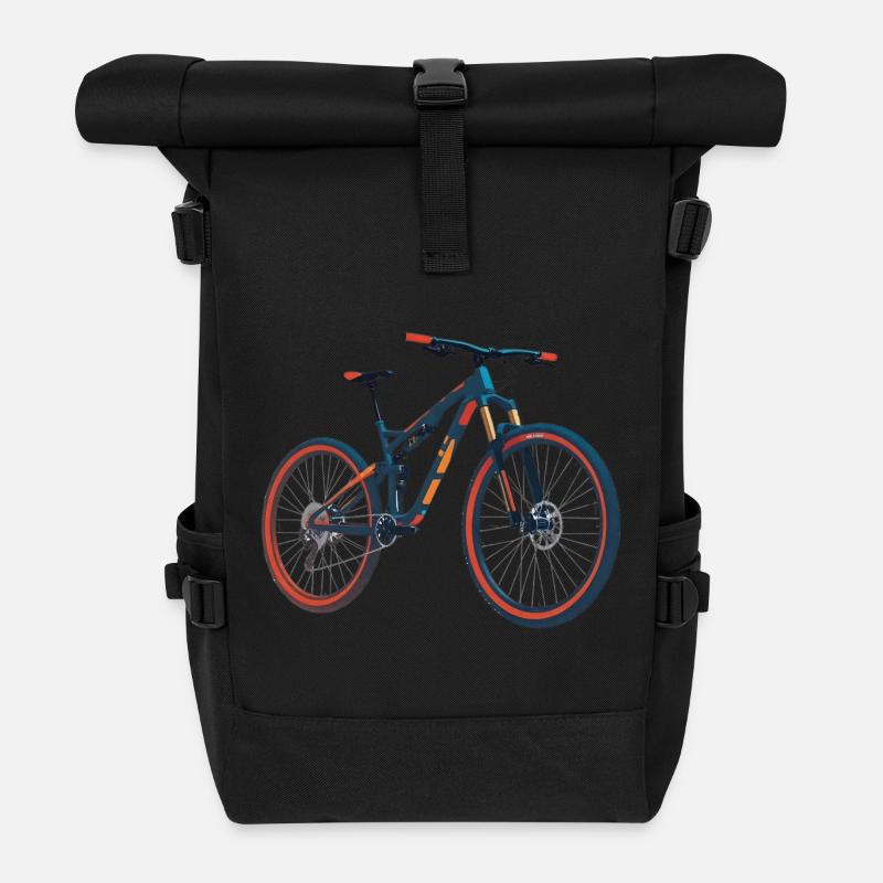 MTB Fully - Rolltop Rucksack - Schwarz