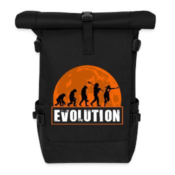 Evolution of Women's Rugby Player Silhouette - Roll Top Backpack - black - Front