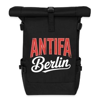 Antifa Berlin - T-shirt antifasciste - Sac à dos roll top - noir - Devant