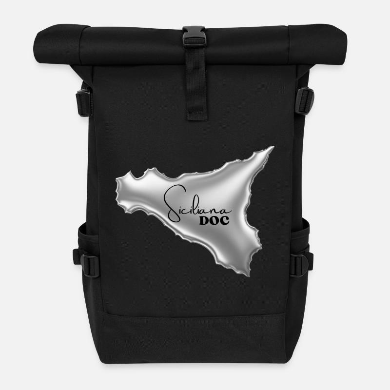 Siciliana Doc Damen & Kinder T-Shirt - Rolltop Rucksack - Schwarz