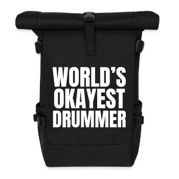 Le batteur le plus correct du monde - Humour drôle de batterie - Sac à dos roll top - noir - Devant