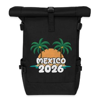 Mexiko 2026 - Rolltop Rucksack - Schwarz - Vorne