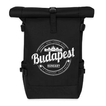 Budapest in Ungarn mit Parlament und Paprika - Rolltop Rucksack - Schwarz - Vorne