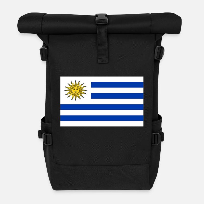 Uruguay - Roll Top Backpack - black