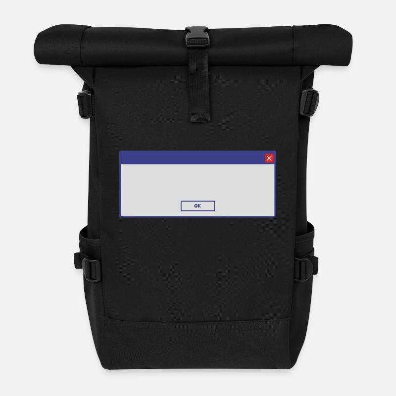 window_3colorok - Rolltop Rucksack - Schwarz