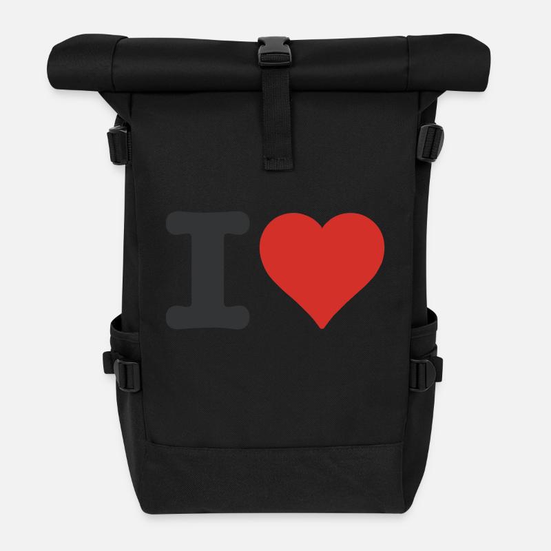 Ilove - Rolltop Rucksack - Schwarz