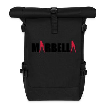 Marbella sexy Girls holiday Spain - Rolltop Rucksack - Schwarz - Vorne