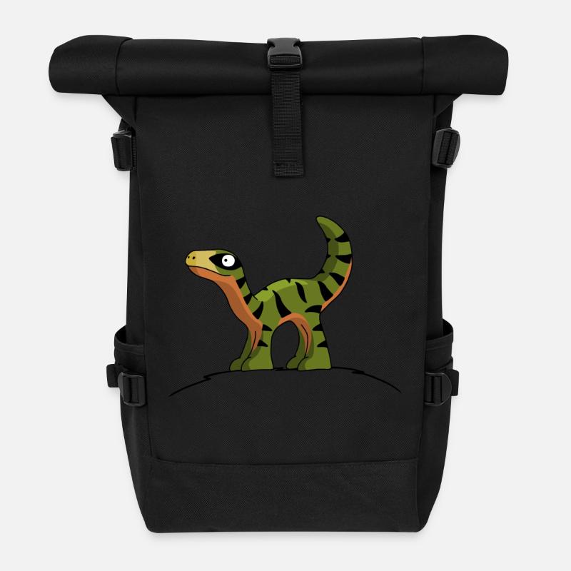 Velociraptor dinosaure - Sac à dos roll top - noir