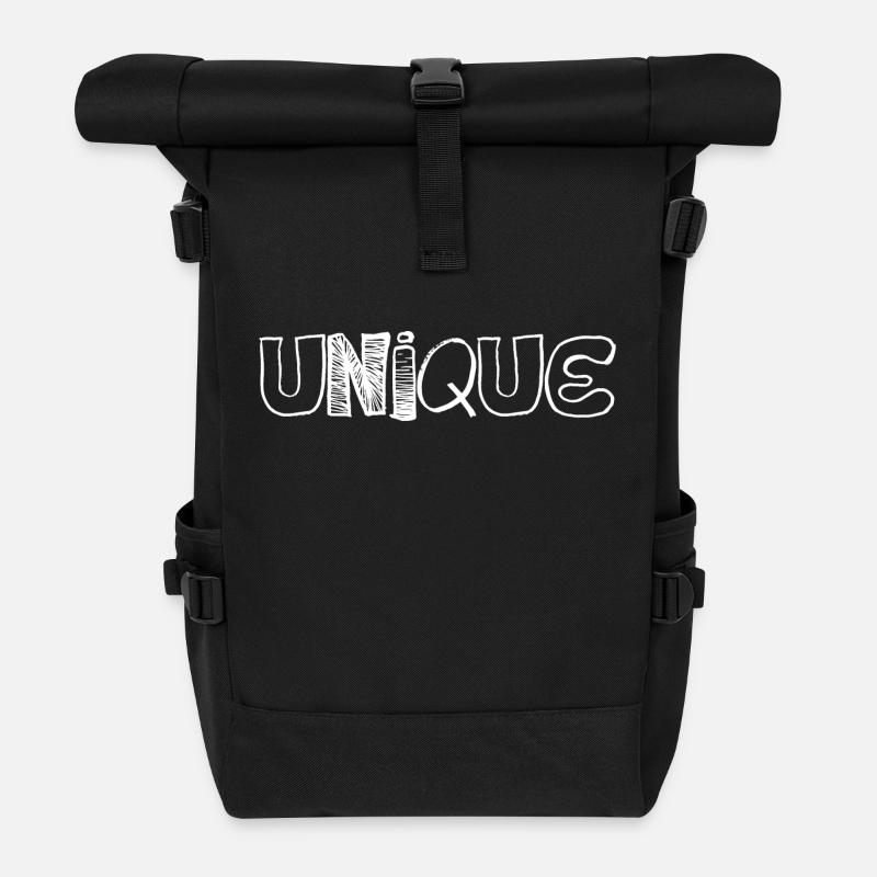 Einzigartig - Rolltop Rucksack - Schwarz