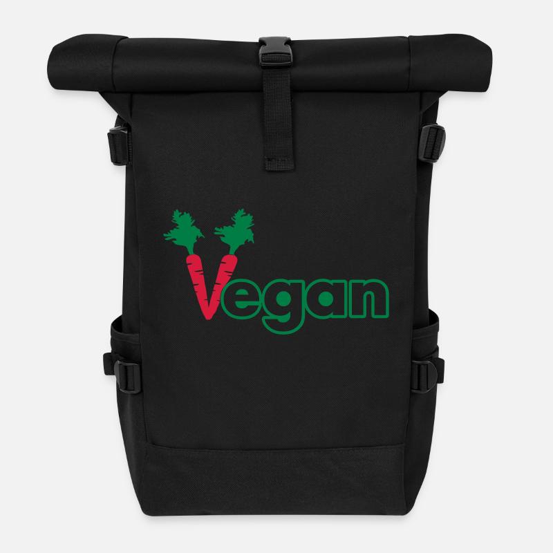 vegan - Rolltop Rucksack - Schwarz