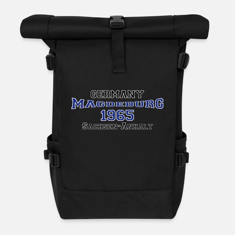 Magdeburg - Rolltop Rucksack - Schwarz