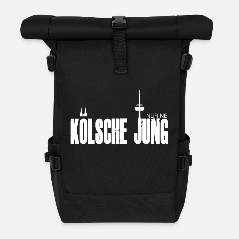 Kölsche Jung - Rolltop Rucksack - Schwarz
