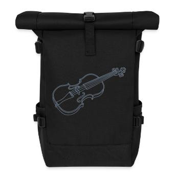 Violine / Geige - Rolltop Rucksack - Schwarz - Vorne