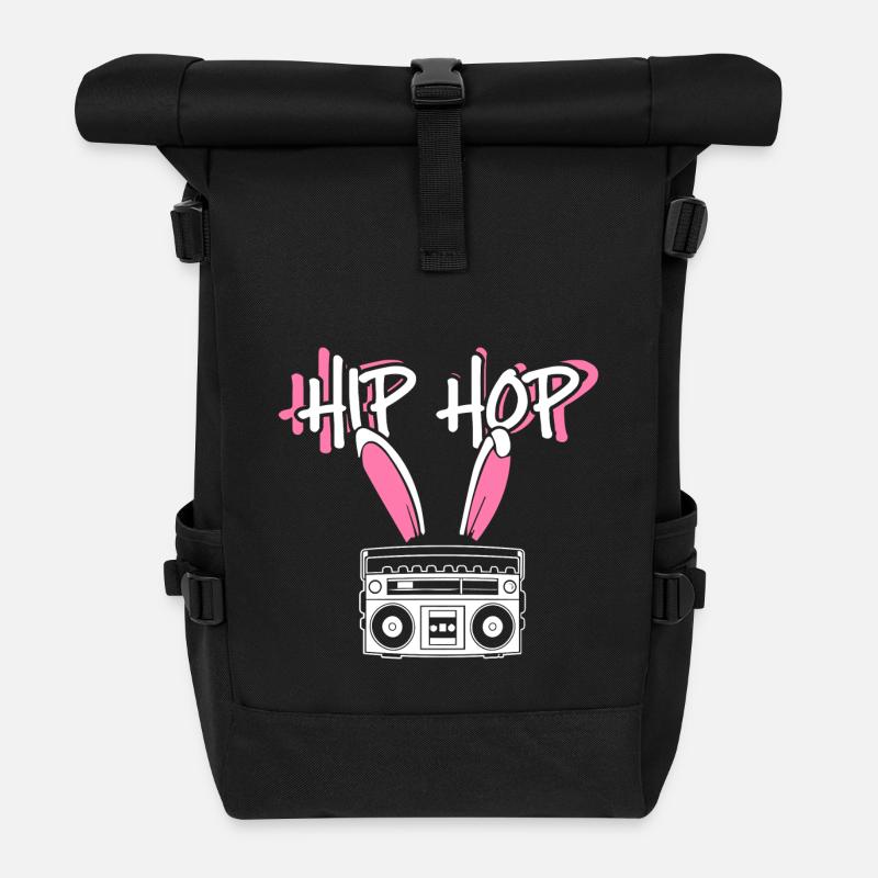 hip hop - Roll Top Backpack - black
