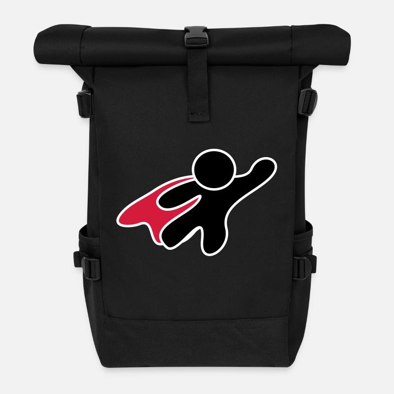 Superhero - Rolltop Rucksack - Schwarz