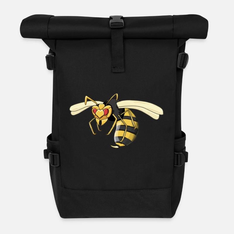guêpe - Sac à dos roll top - noir