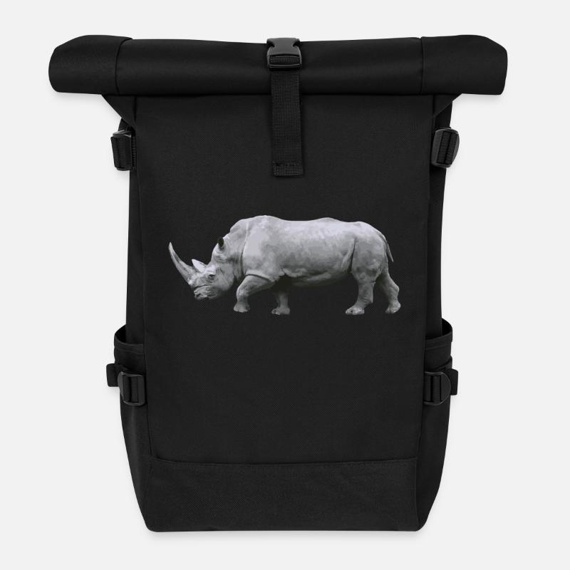 rhinoceros - Roll Top Backpack - black