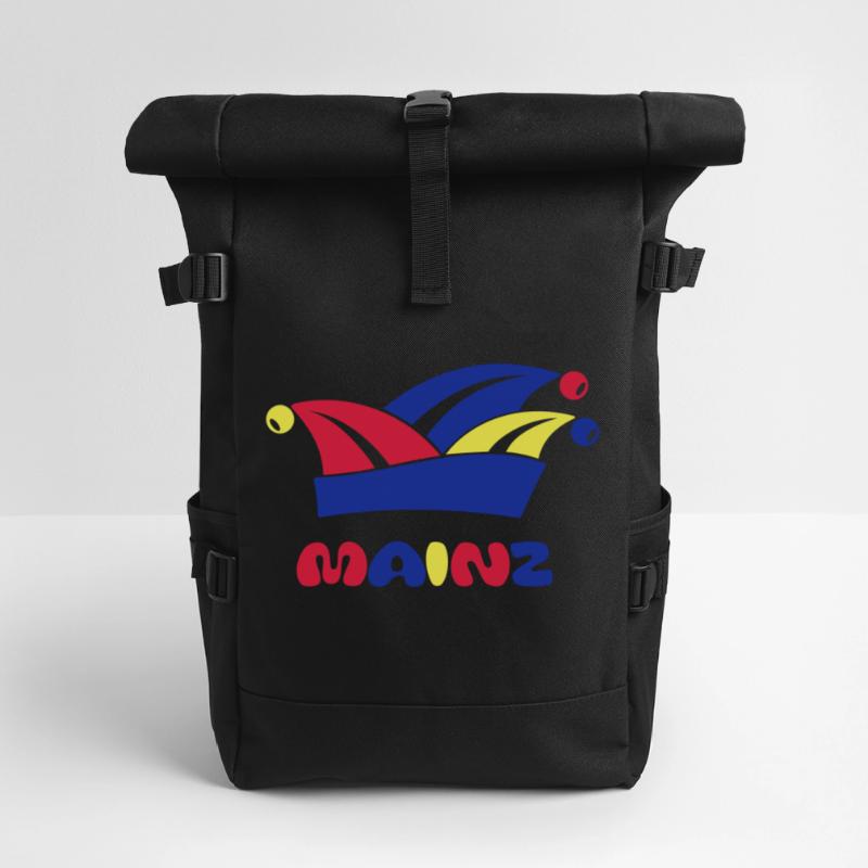 Fasching Narrenkappe Mainz 1, 2 oder 3 Farben Rolltop Rucksack