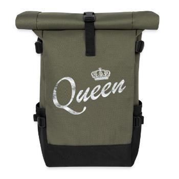 Queen Partnerlook King & Queen Gift - Roll Top Backpack - olive/black - Front