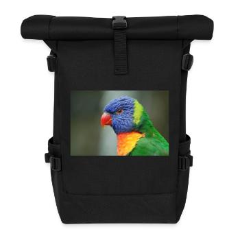 Honigpapagei alias Loris - Rolltop Rucksack - Schwarz - Vorne